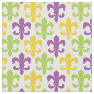 Tissu Motif élégant de Fleur de Lis pour Mardi Gras