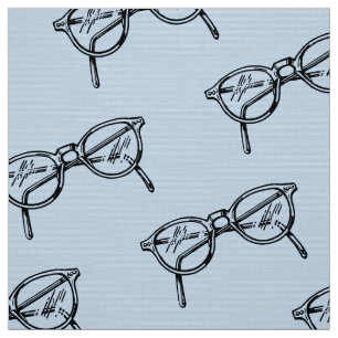 Tissu Motif ÉLÉGANT GEEK CHIC LUNETTES RONDES