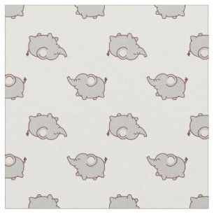 Tissu Motif Eléphant gras mou