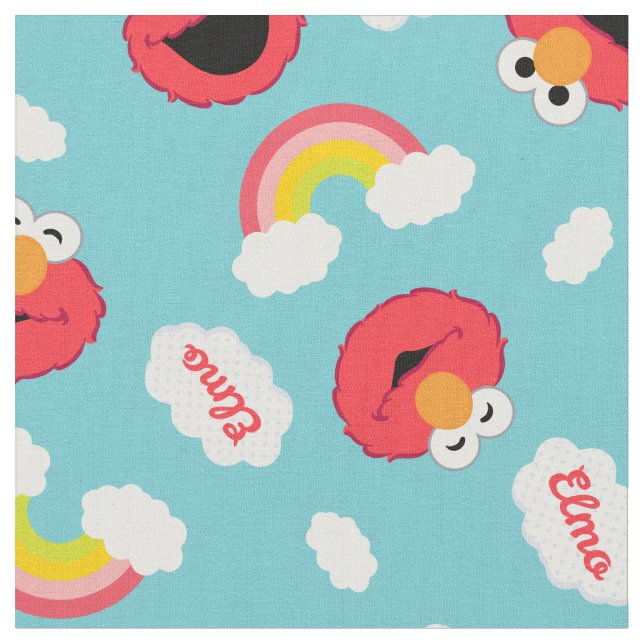 Tissu Motif Elmo et Rainbows (Fermer)