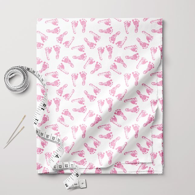 Tissu Motif Empreinte de Bébé Rose (Créateur téléchargé)