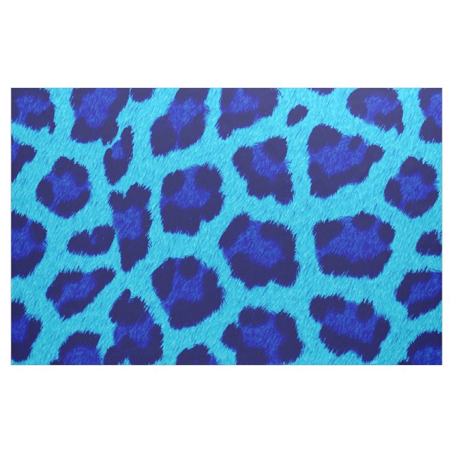 Tissu Motif Empreinte de léopard bleu (Fat Quarter)