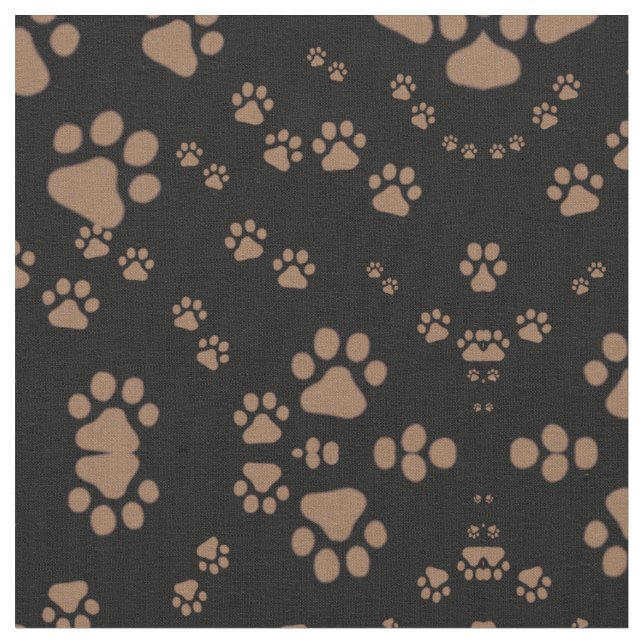 Tissu Motif empreinte de patte adorable (Fermer)