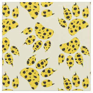 Tissu Motif Empreinte de patte Leopard