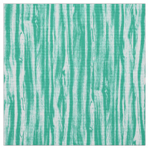 Tissu Motif en bois - turquoise et blanc