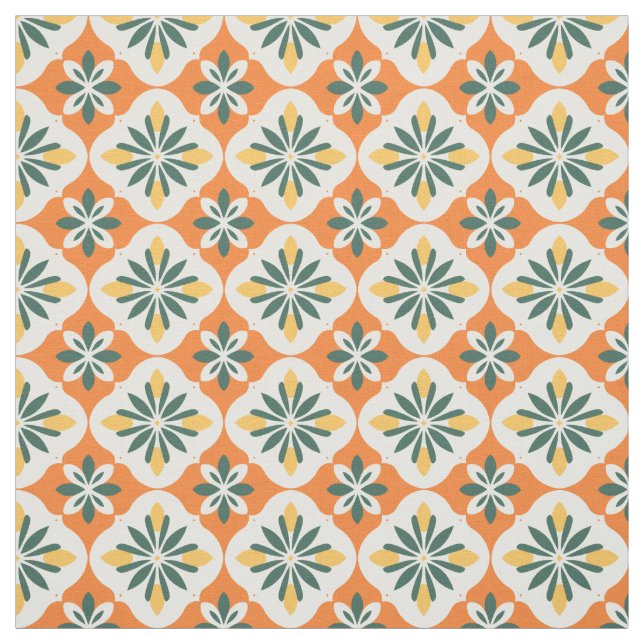 Tissu Motif en carreaux orange coloré (Échantillon)