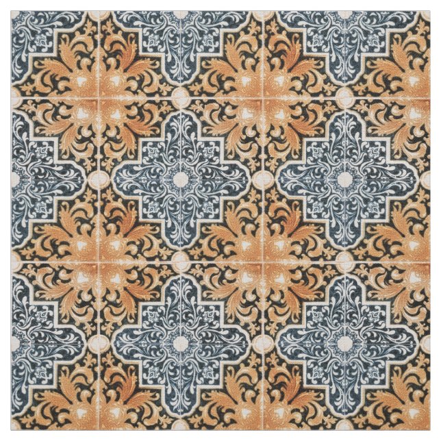 Tissu Motif en carreaux portugais (Échantillon)