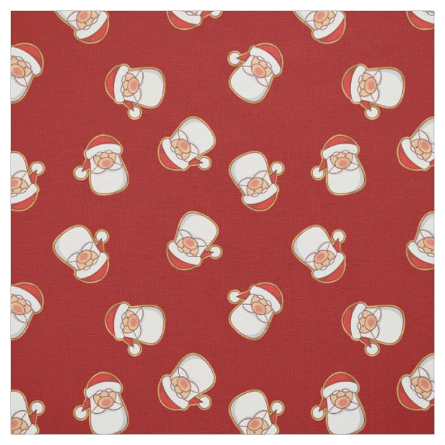 Tissu Motif en chef père Noël (Échantillon)
