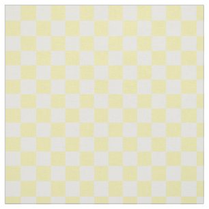 Tissu Motif en damier jaune et blanc été