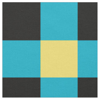 Tissu motif en damier noir, bleu et jaune