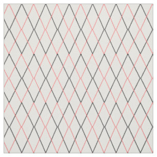 Tissu Motif en diamant noir et rose