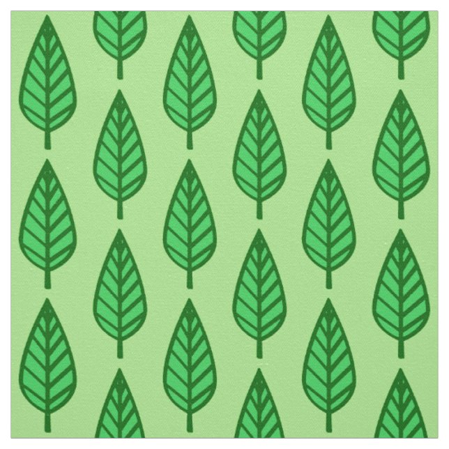 Tissu Motif en feuille de hêtre - nuances vertes (Échantillon)