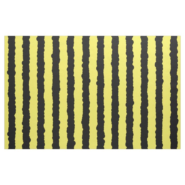 Tissu Motif en forme d'abeille jaune et noire (Yard)