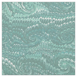 Tissu Motif en marbre moderne Abstrait Blue Swirls