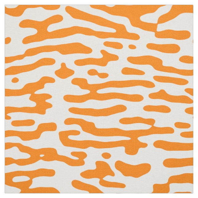 Tissu motif en peau de poisson orange et blanc (Échantillon)