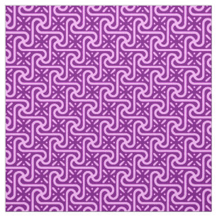 Tissu Motif en tuiles égyptiennes, améthyste et orchidée