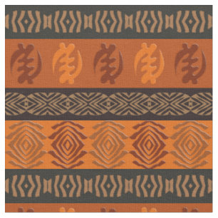 Tissu Motif ethnique africain avec symboles Adinkra