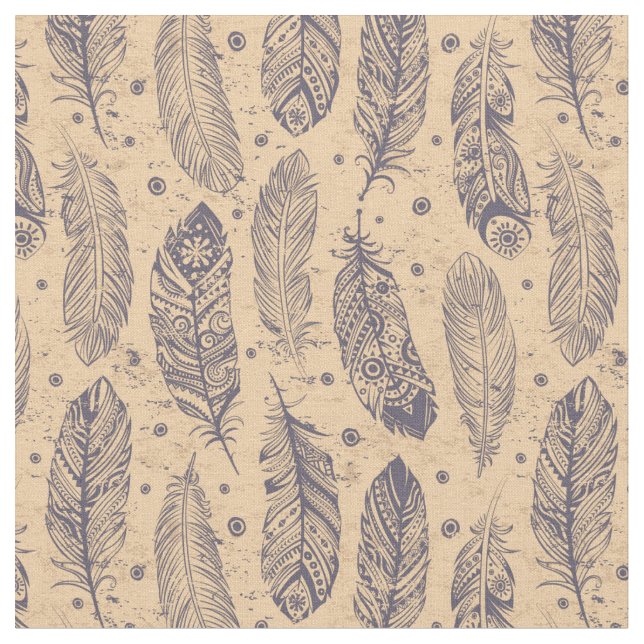 Tissu Motif ethnique d'ensemble de plume (Fermer)