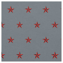 Motif étoile nautique noir et rouge sur gris ardoi