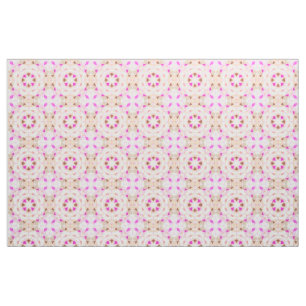 Tissu Motif étoilé répétitif Rose Vibrant Brun Automne