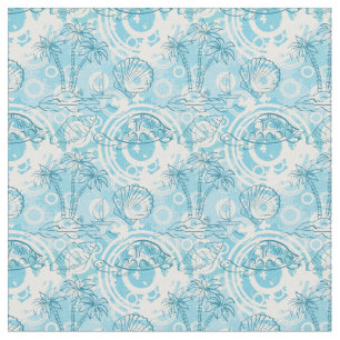 Tissu motif exotique d'océan
