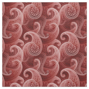 Tissu Motif exotique Red Paisley