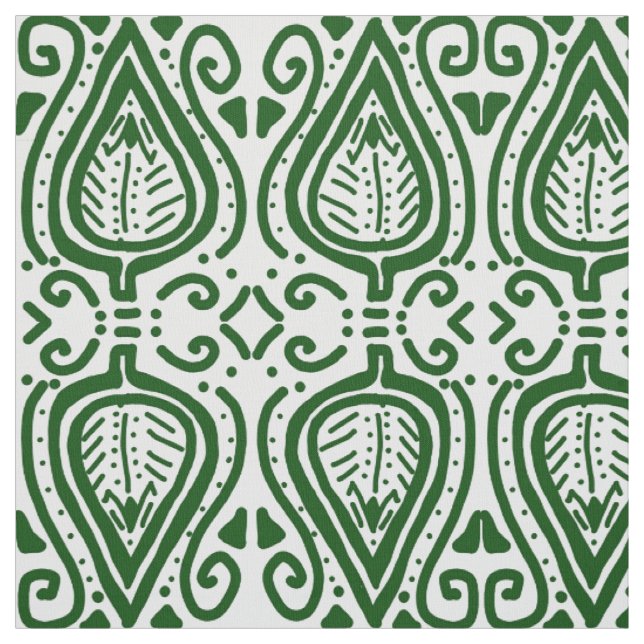 Tissu motif feuille (Échantillon)