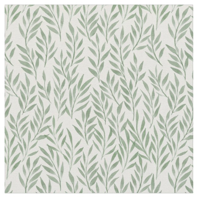 Tissu Motif Feuille aquarelle (Fermer)