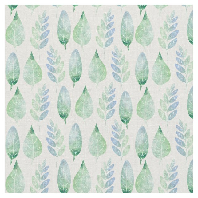 Tissu Motif Feuille aquarelle (Fermer)