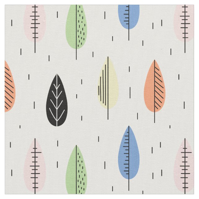 Tissu Motif feuille d'arbre mûre (Fermer)