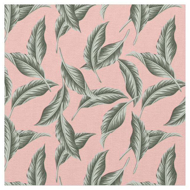 Tissu Motif Feuille du jardin tropical (Fermer)