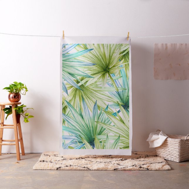 Tissu Motif Feuille Tropical Palm (In Situ)