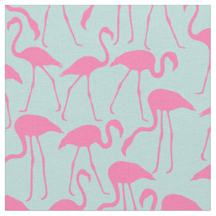 Tissu Motif Flamants roses roses