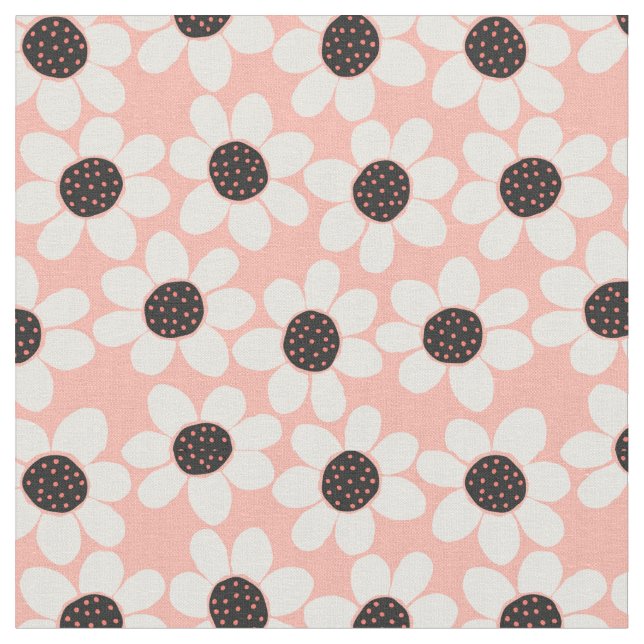 Tissu Motif Fleur Rose Cute (Fermer)
