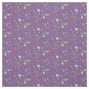 Tissu Motif Fleur sauvage aquarelle