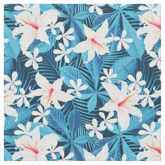 Tissu Motif floral 2 de ketmie tropicale (Fermer)