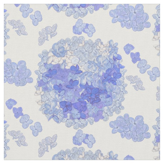Tissu Motif floral 2 d'hortensia (Fermer)