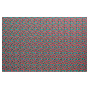 Tissu Motif floral abstrait moderne de coquelicot rouge