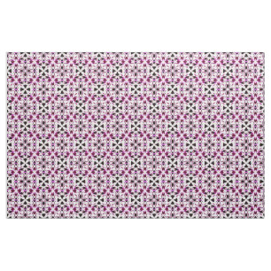 Tissu Motif floral abstrait vibrant