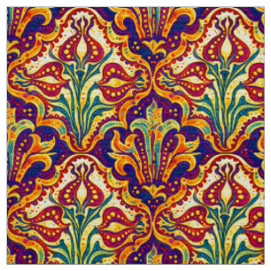 Tissu Motif floral Art nouveau rétro de Walter Crane