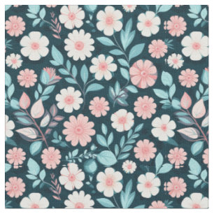 Tissu Motif floral avec fleurs pastel