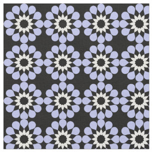 Tissu Motif Floral bleu clair