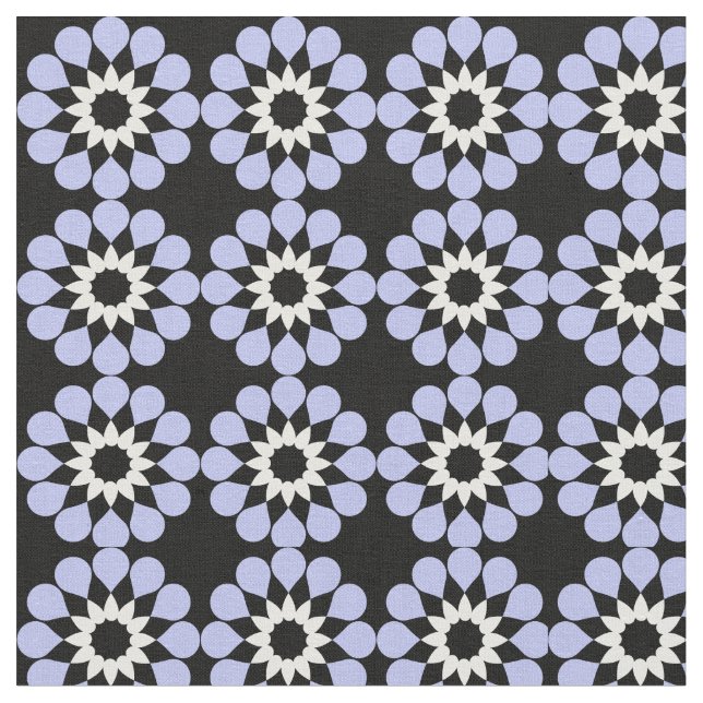 Tissu Motif Floral bleu clair (Fermer)