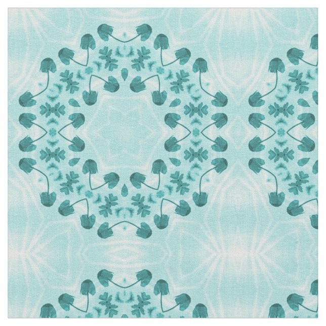 Tissu Motif floral, bleu Turquoise (Fermer)