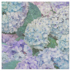 Tissu Motif Floral Blue Lavender Hydrangea Blossoms