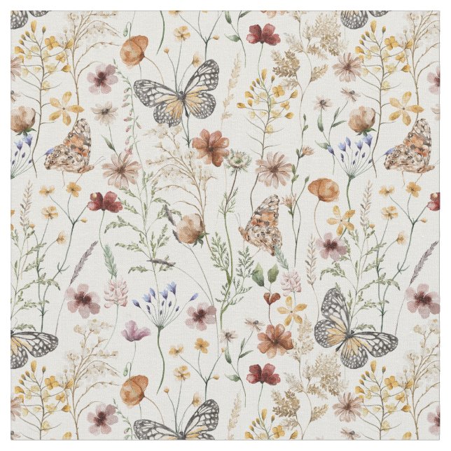 Tissu Motif floral boho (Fermer)