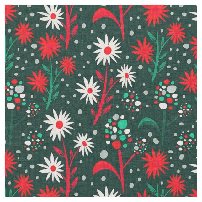 Tissu Motif floral coloré (Fermer)