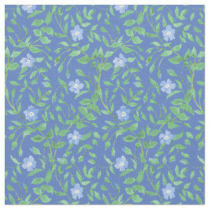 Tissu Motif floral de bigorneau de vert bleu de style