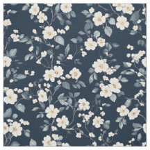Motif floral de cottage crème marine
