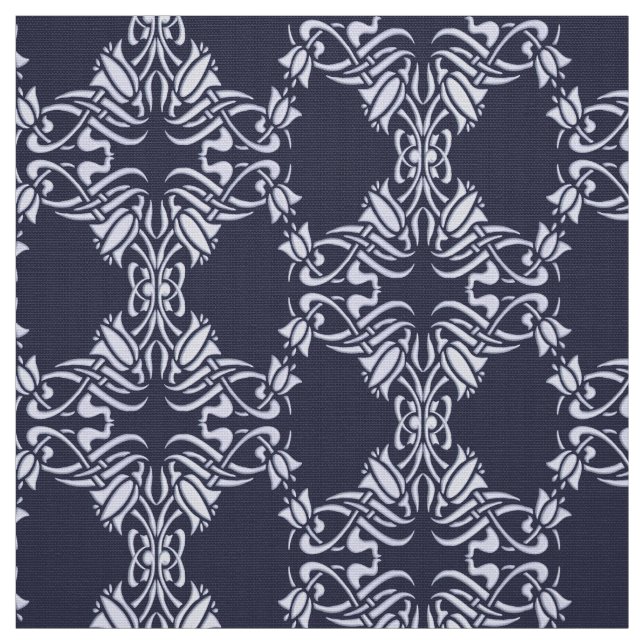 Tissu Motif floral de damassé (Échantillon)